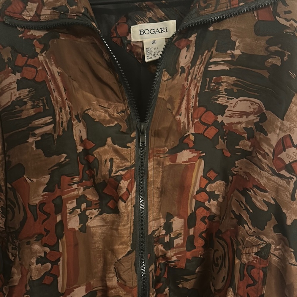 Bogari Abstract Jacket in Brown and Black